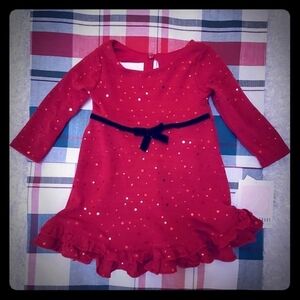NWT Bonnie Baby Red Sparkly Sweater Dress